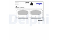 Brake pad set, disc brake LP3933 Delphi