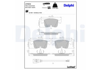 Brake pad set, disc brake LP3934 Delphi