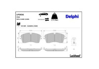 Brake pad set, disc brake LP3936 Delphi