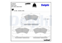 Brake pad set, disc brake LP3937 Delphi