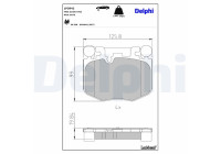 Brake pad set, disc brake LP3942 Delphi