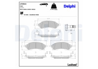 Brake pad set, disc brake LP3944 Delphi