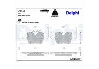 Brake pad set, disc brake LP3962 Delphi