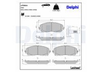 Brake pad set, disc brake LP3964 Delphi