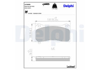 Brake pad set, disc brake LP4009 Delphi