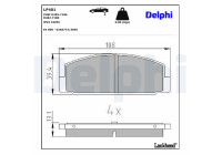 Brake Pad Set, disc brake LP401 Delphi