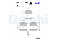 Brake pad set, disc brake LP4013 Delphi