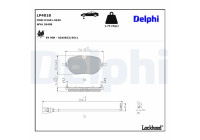 Brake pad set, disc brake LP4018 Delphi