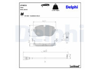 Brake pad set, disc brake LP4021 Delphi