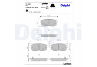 Brake pad set, disc brake LP4029 Delphi
