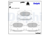 Brake pad set, disc brake LP4046 Delphi