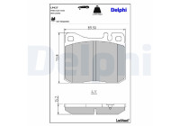 Brake pad set, disc brake LP427 Delphi