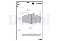 Brake Pad Set, disc brake LP448 Delphi