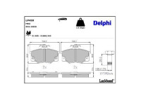Brake Pad Set, disc brake LP459 Delphi