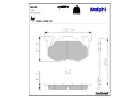 Brake Pad Set, disc brake LP491 Delphi