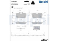 Brake pad set, disc brake LP5008EV Delphi