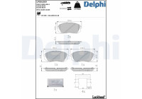 Brake pad set, disc brake LP5013EV Delphi