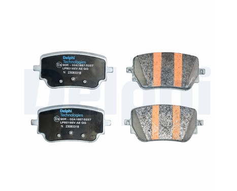 Brake pad set, disc brake LP5016EV Delphi