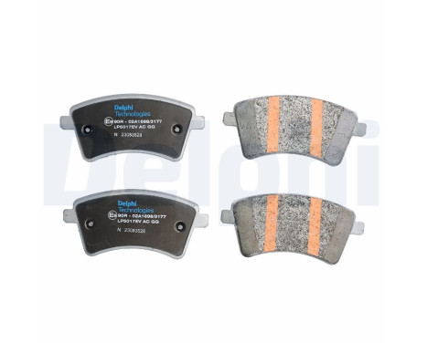 Brake pad set, disc brake LP5017EV Delphi