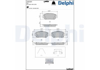 Brake pad set, disc brake LP5023EV Delphi