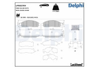 Brake pad set, disc brake LP5027EV Delphi