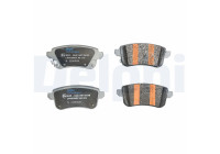 Brake pad set, disc brake LP5038EV Delphi