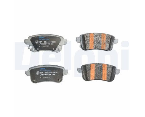 Brake pad set, disc brake LP5038EV Delphi