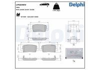 Brake pad set, disc brake LP5039EV Delphi