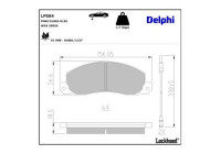 Brake Pad Set, disc brake LP504 Delphi