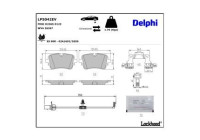 Brake pad set, disc brake LP5042EV Delphi