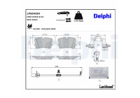Brake pad set, disc brake LP5042EV Delphi