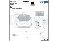 Brake pad set, disc brake LP5043EV Delphi
