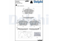 Brake pad set, disc brake LP5044EV Delphi