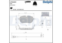 Brake pad set, disc brake LP5046EV Delphi