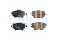 Brake pad set, disc brake LP5054EV Delphi