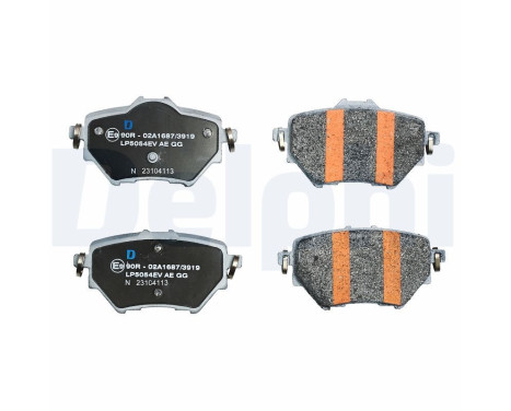 Brake pad set, disc brake LP5054EV Delphi