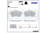 Brake pad set, disc brake LP5065EV Delphi