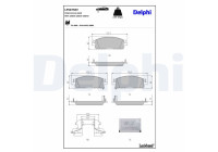 Brake pad set, disc brake LP5075EV Delphi