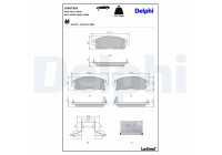 Brake pad set, disc brake LP5075EV Delphi
