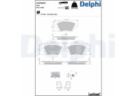 Brake pad set, disc brake LP5083EV Delphi