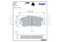 Brake Pad Set, disc brake LP509 Delphi