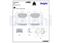 Brake pad set, disc brake LP5093EV Delphi