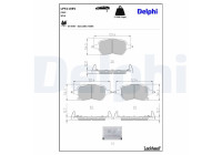 Brake pad set, disc brake LP5110EV Delphi