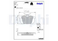 Brake Pad Set, disc brake LP522 Delphi