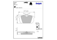 Brake Pad Set, disc brake LP522 Delphi