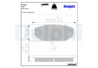 Brake Pad Set, disc brake LP527 Delphi