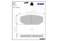 Brake Pad Set, disc brake LP527 Delphi