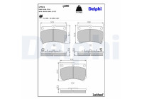 Brake pad set, disc brake LP531 Delphi