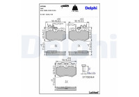 Brake Pad Set, disc brake LP536 Delphi