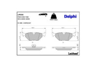 Brake Pad Set, disc brake LP555 Delphi